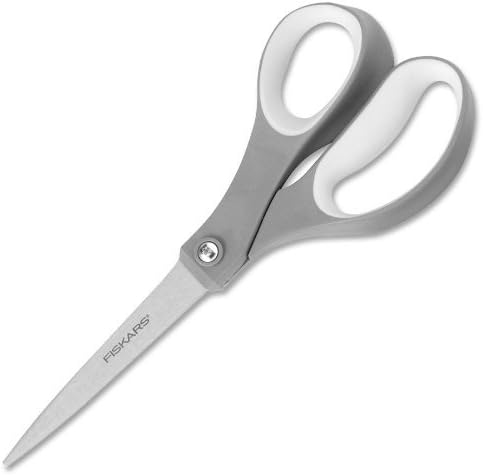 Fiskars 8" Everyday Stainless Steel All Purpose Scissors, Grey