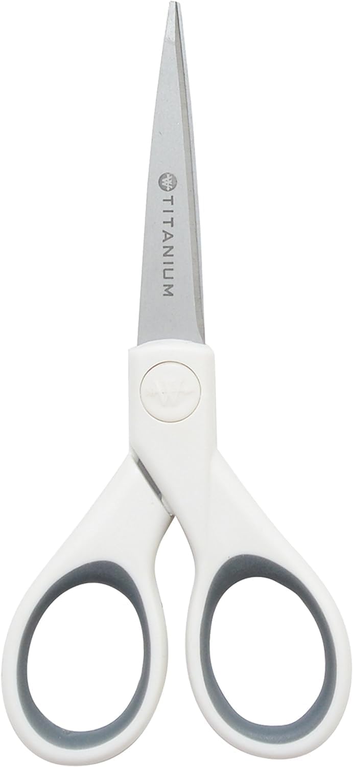 Westcott 5-Inch Micro-Tip Fabric Scissors with Titanium-Bonded Blades - Craft Scissors for Paper and Fabric, Sewing, and More