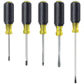 Klein Tools 80031 Screwdriver Set, Made in USA, 5-Piece Kit Includes 2 Slotted, 2 Phillips and 1 Square Tip Screwdriver, Cushion Grip Comfort