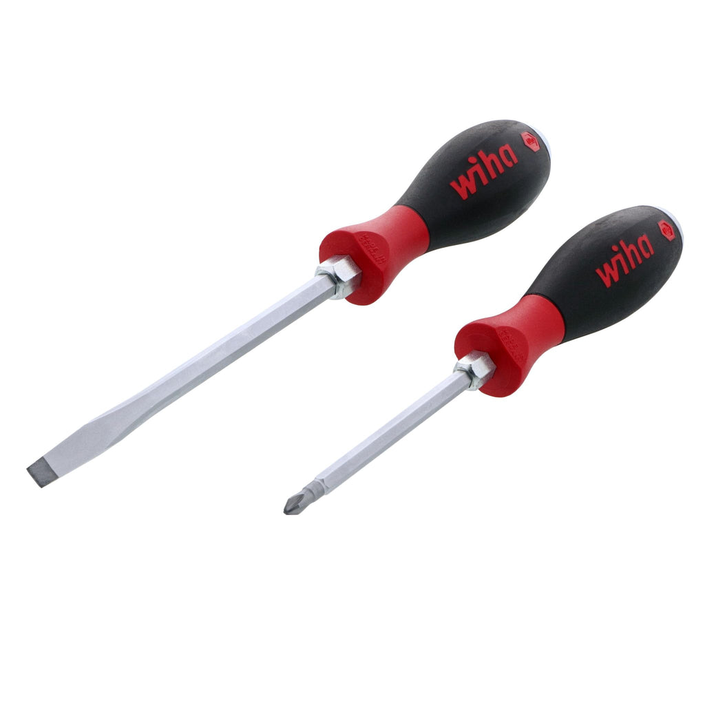 Wiha 30297 12-Piece Slotted and Phillips Screwdriver Set with Soft Finish Handles