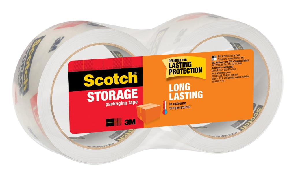 Scotch Long Lasting Storage Packing Tape, Clear, 1.88 in x 54.6 yd
