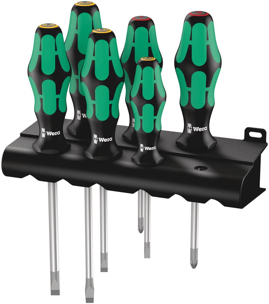 Wera 05105650001 334/6 RACK SCREWDRIVER SET KRAFTFORM PLUS LASERTIP AND RACK 6 PIECES