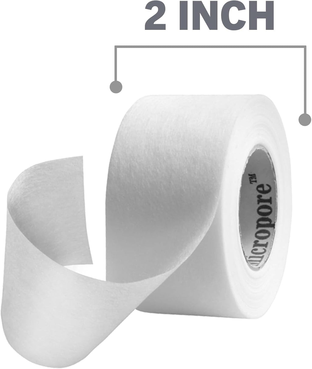 Nexcare Gentle Paper First Aid Tape, 2 in x 10 yd, Hypoallergenic Medical Surgical Tape for Sensitive Skin, Latex Free, 1 Count (Pack of 2)