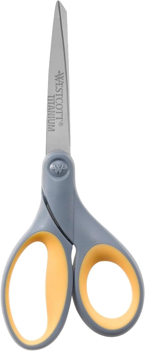 Westcott Titanium Bonded Scissors With Soft Handles, 7" Straight, single (13526)