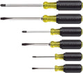 Klein Tools 85074 6-Piece Screwdriver Set, Made in USA, Includes 3 All-Purpose Flathead, 3 Phillips, Cushion-Grip Comfort, Precision Machined Screwdrivers