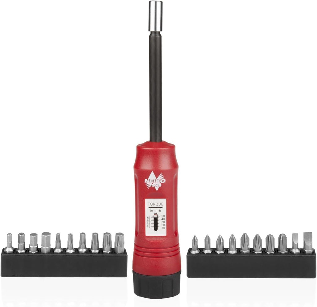 NEIKO 01378A Magnetic Screwdriver Set | 10 Piece | Phillips & Flathead | Heat Treated Chrome Vanadium Steel | Slotted Head Tip with Non-Slip Cushioned Handle Grips | Small Screw Driver Tool Kit