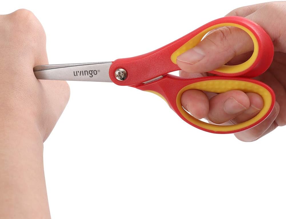 LIVINGO Kids Scissors 3 Pack, 5" Blunt Safety School Craft