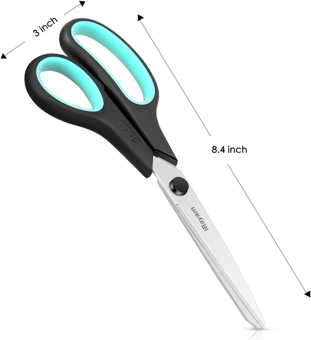 iBayam 8.5" Heavy Duty Scissors All Purpose for Office School Crafts Sewing