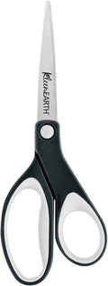 Westcott 8" KleenEarth Soft Handle Scissors, Black/Gray