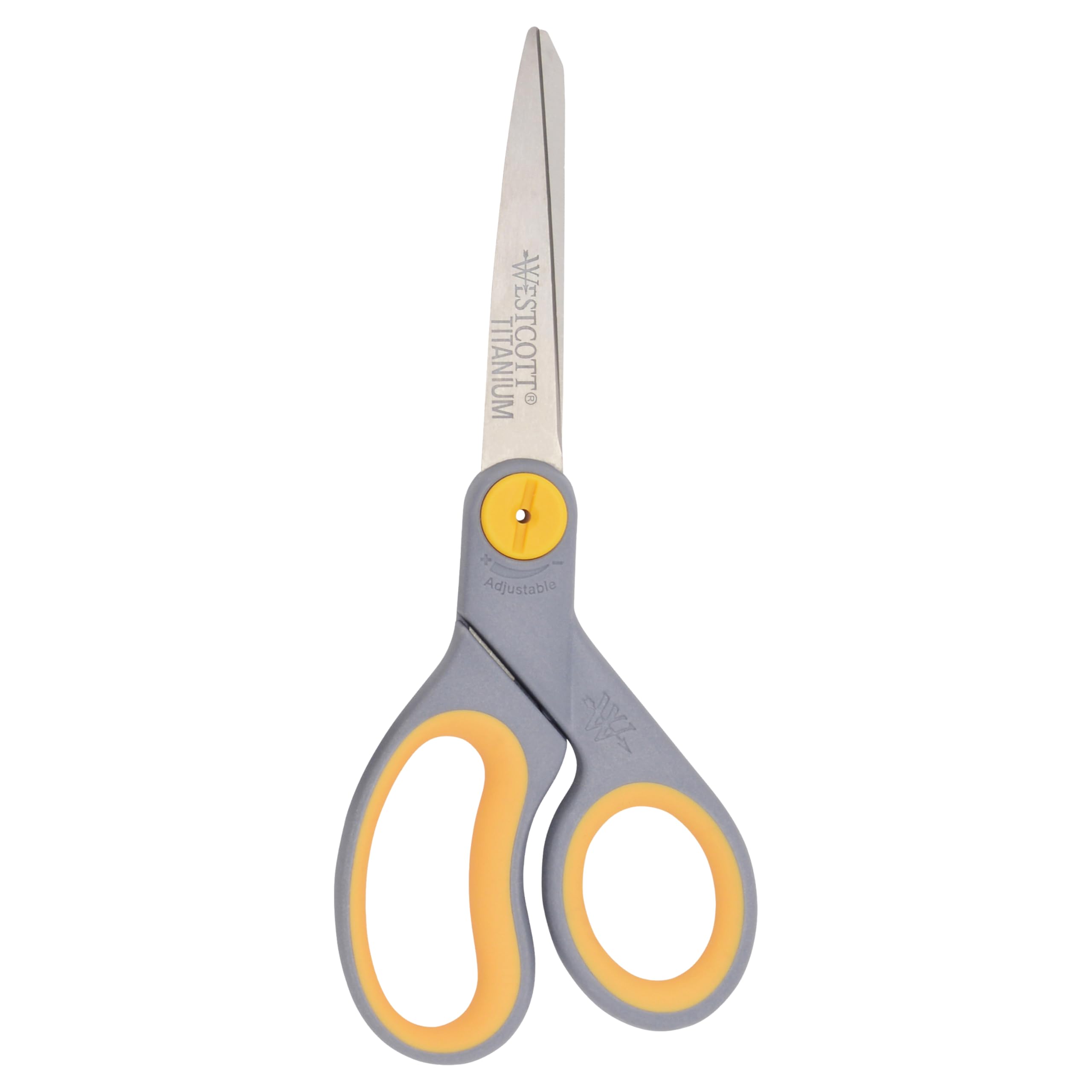 Westcott 8” Titanium Bonded Scissors with Adjustable Glide and Soft Handle, 2-Pack- Durable Multipurpose Scissors for Office, Home, and School Use, Sharp Precision Blades for Everyday Cutting