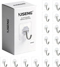 16 Pack Crystal Clear Adhesive Hooks for Hanging, Heavy Duty 22lb