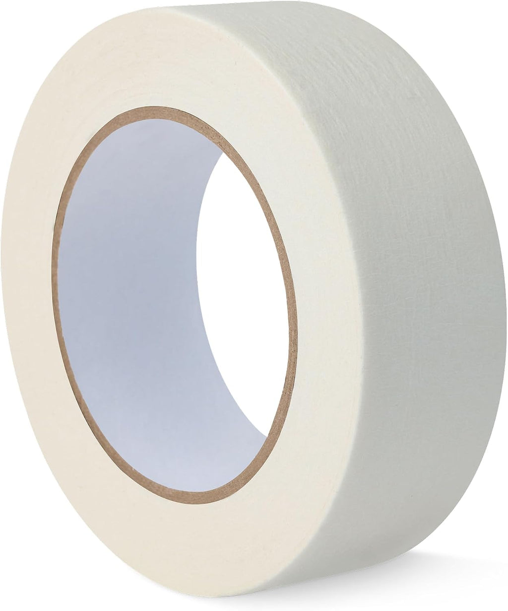 Amazon Basics Multi-Surface Masking Tape for Labeling, 1.41" x 60 Yards, Beige, 1 Roll
