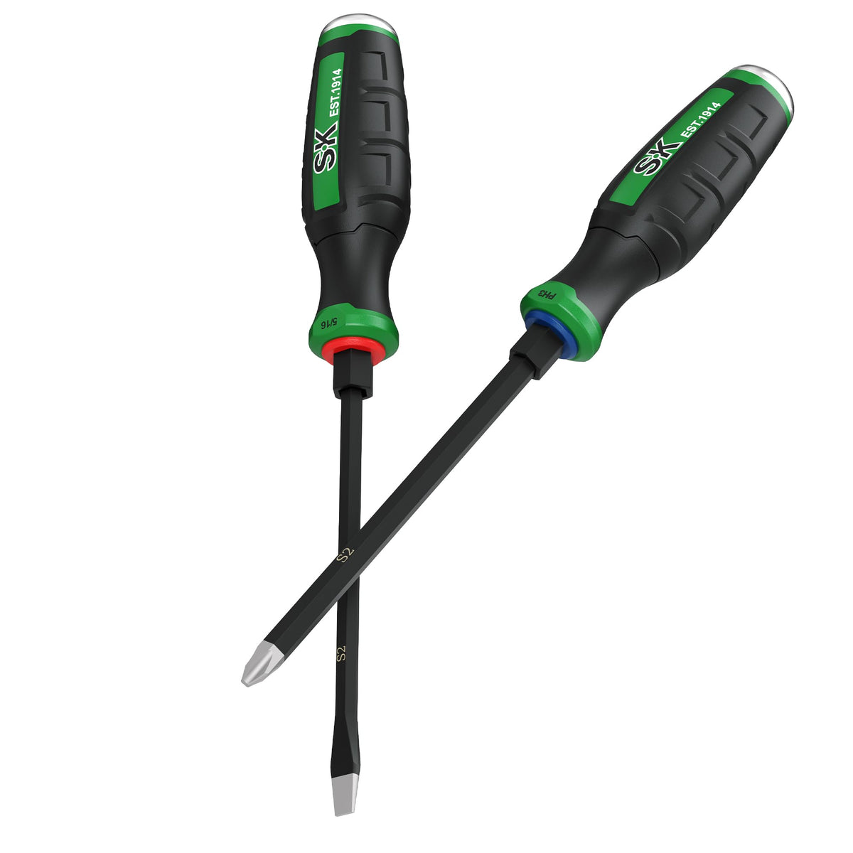 SK 8-Piece Screwdriver Set Heavy Duty, Demolition Screwdriver, S2 Steel