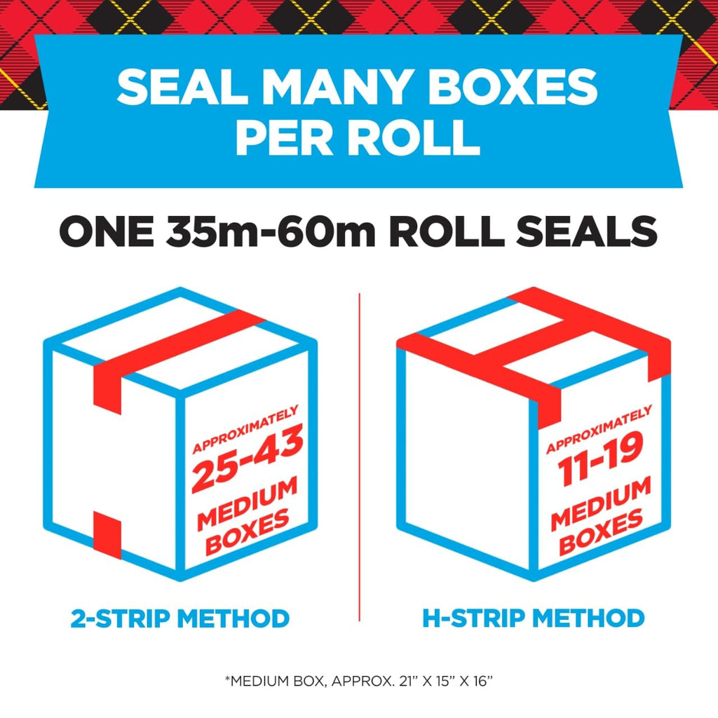Scotch Heavy Duty Shipping Packing Tape, Clear, Shipping and Packaging Supplies, 1.88 in. x 54.6 yd., 6 Tape Rolls