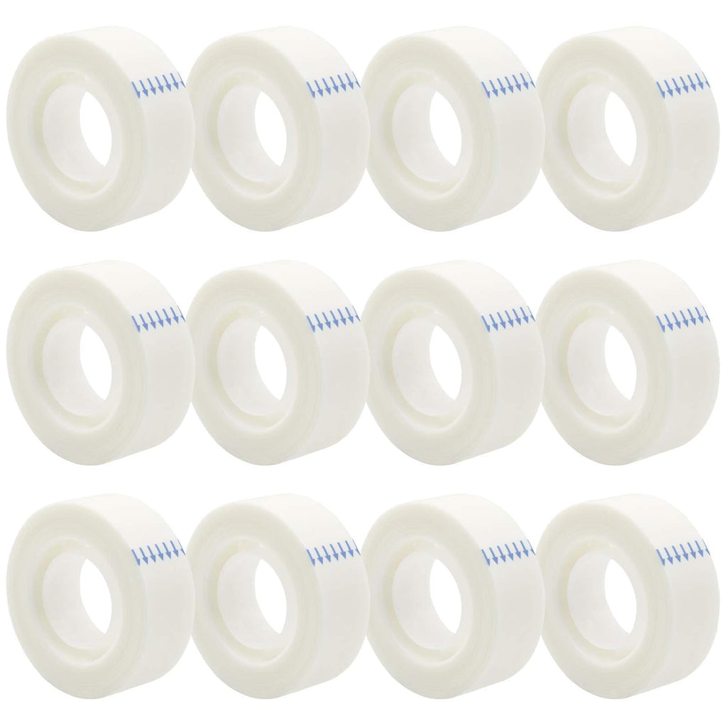 OWLKELA 12 Rolls Matte Adhesive Tape, 0.7" x 1000"
