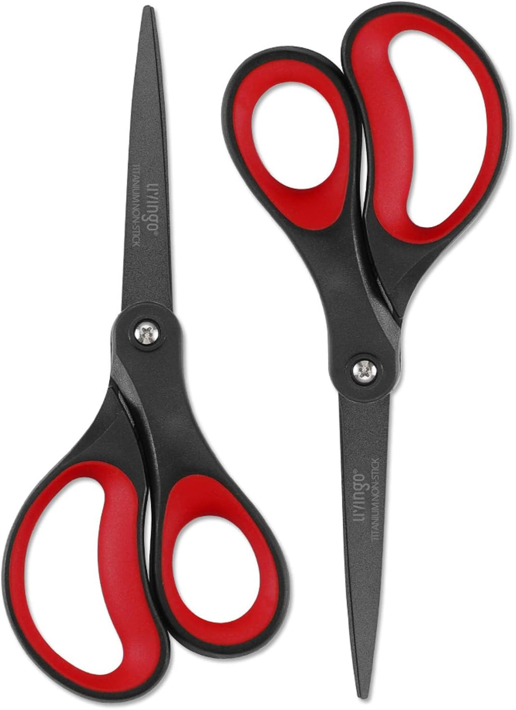 LIVINGO Scissors All Purpose Heavy Duty 8" Office Titanium Non Stick 2 Pack