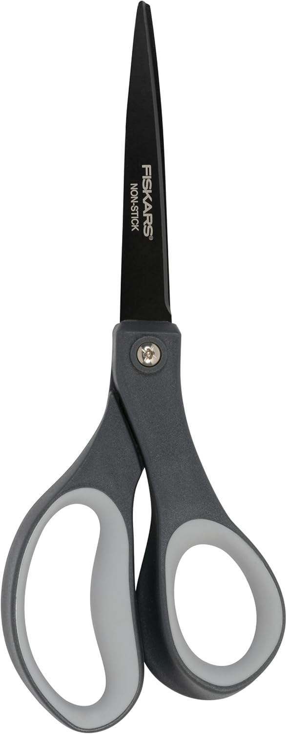 Fiskars 8" Non-Stick Titanium SoftGrip All Purpose Scissors for Office