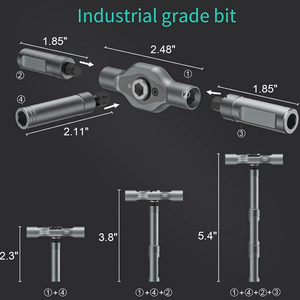 24 in 1 Magnetic Screwdriver Set with Detachable Ratchet Handle