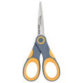 Westcott 5-Inch Non-Stick Titanium Scissors For Office and Home - Glide Adjust Technology - Grey/Yellow Craft, Fabric Scissors - 1 Pack