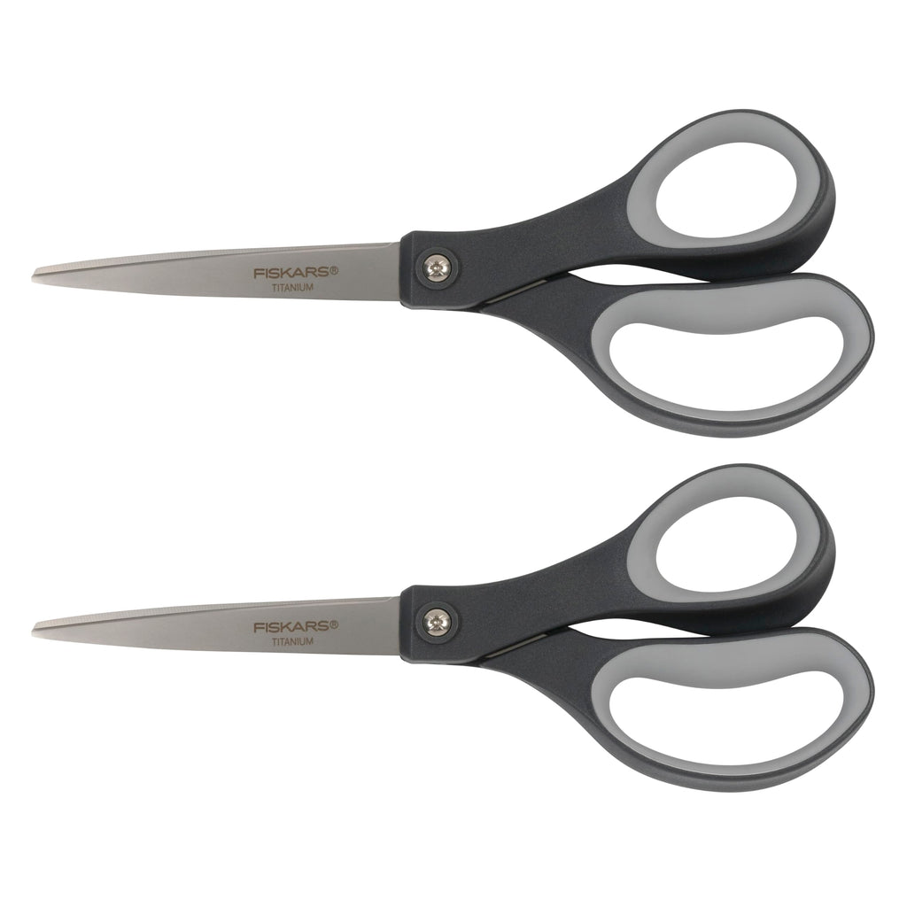 Fiskars 8" Non-Stick Titanium SoftGrip All Purpose Scissors for Office