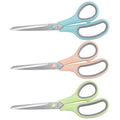 LONGKEY 8.5" Pastel Scissors 3-Pack, Ultra Sharp Stainless Steel