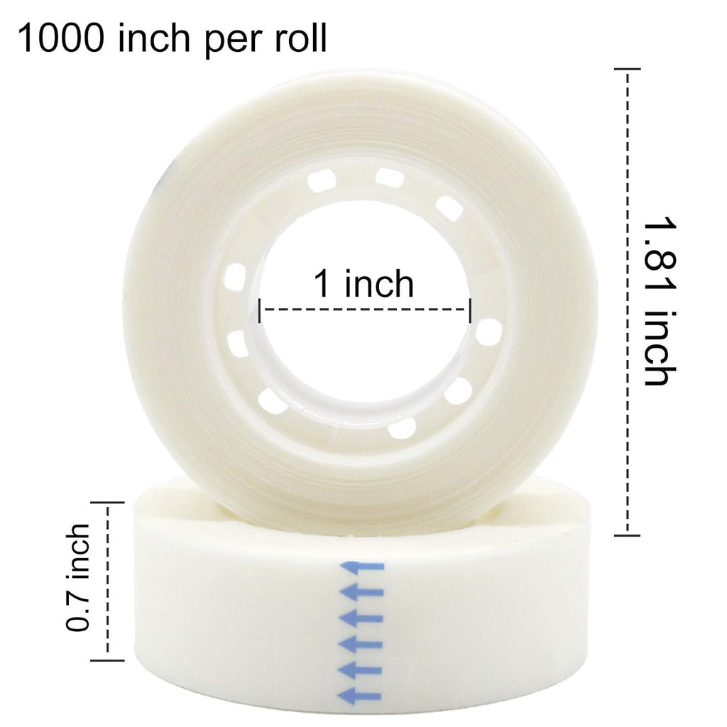 OWLKELA 12 Rolls Matte Adhesive Tape, 0.7" x 1000"