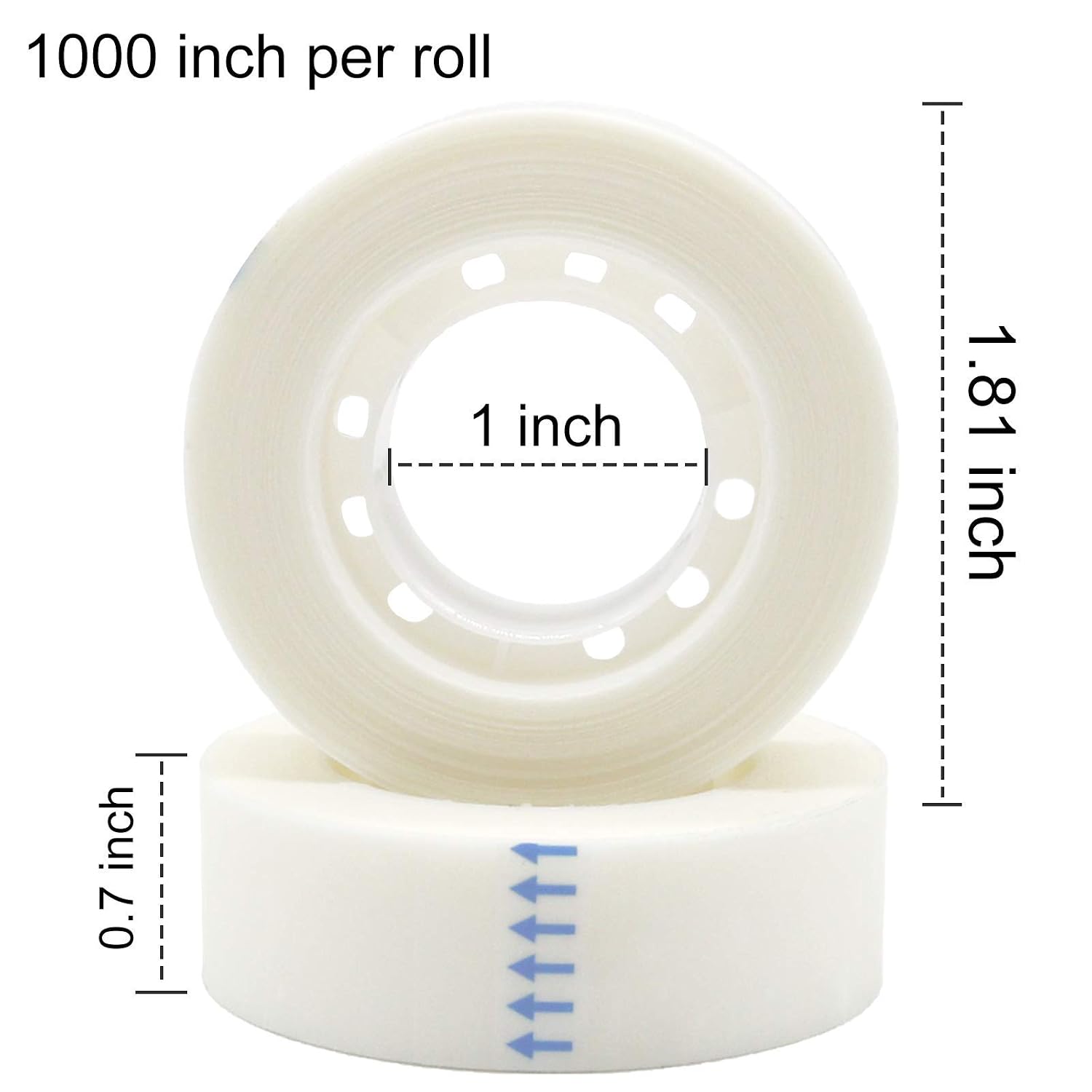 OWLKELA 12 Rolls Matte Adhesive Tape, 0.7" x 1000"