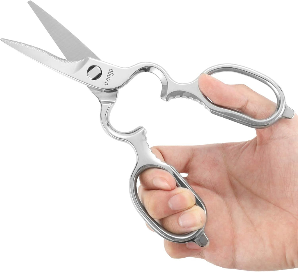 LIVINGO 8.5" Kitchen Shears Heavy Duty Forged Stainless Steel Scissors