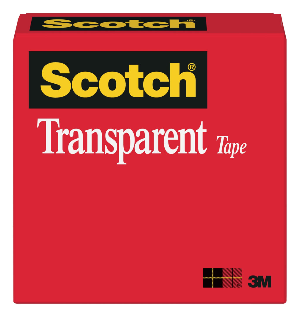 Scotch Brand Transparent Tape, 3/4 x 2592 Inches, 3 Inch Core, 2 Rolls