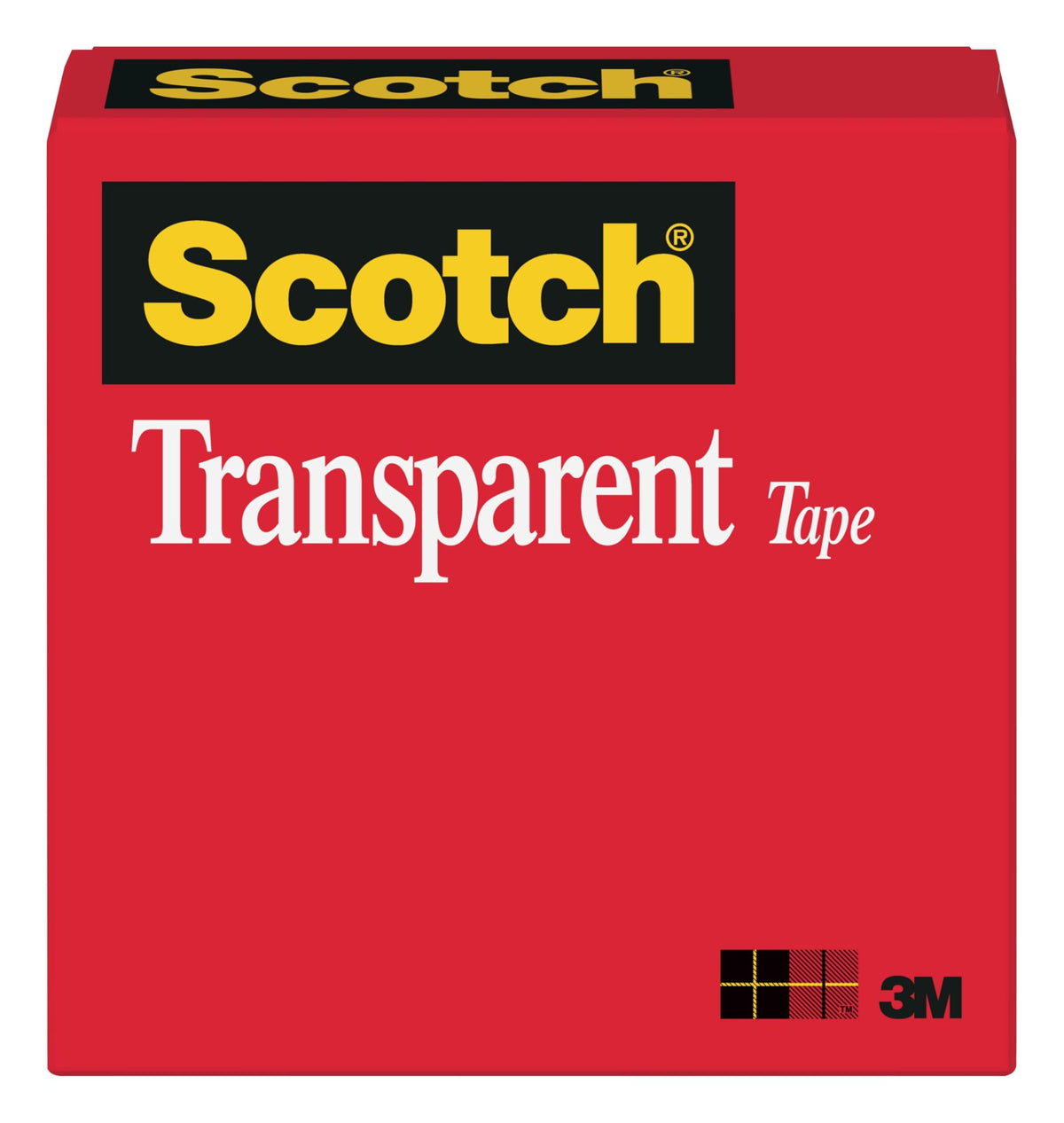 Scotch Brand Transparent Tape, 3/4 x 2592 Inches, 3 Inch Core, 2 Rolls