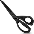 Asdirne Black Titanium Fabric Scissors, Dressmaking Scissors with Heavy Duty Multi-Purpose Titanium Coated Blades and Comfortable Soft Grip Handles, Black, 25CM
