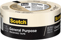 Scotch General Purpose Masking Tape, 2 Inch Wide, 1 Roll, 2050
