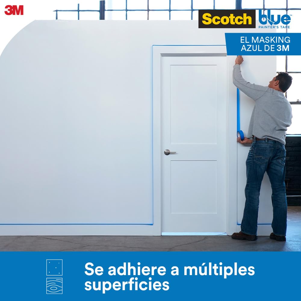 ScotchBlue Original Multi-Surface Painters Tape, 2 Inch Wide (1.88 in. x 60 Yds), 1 Roll Blue Paint Tape Protects Surfaces & Removes Easily, Masking Tape for Indoor and Outdoor Use (2090-48NC)