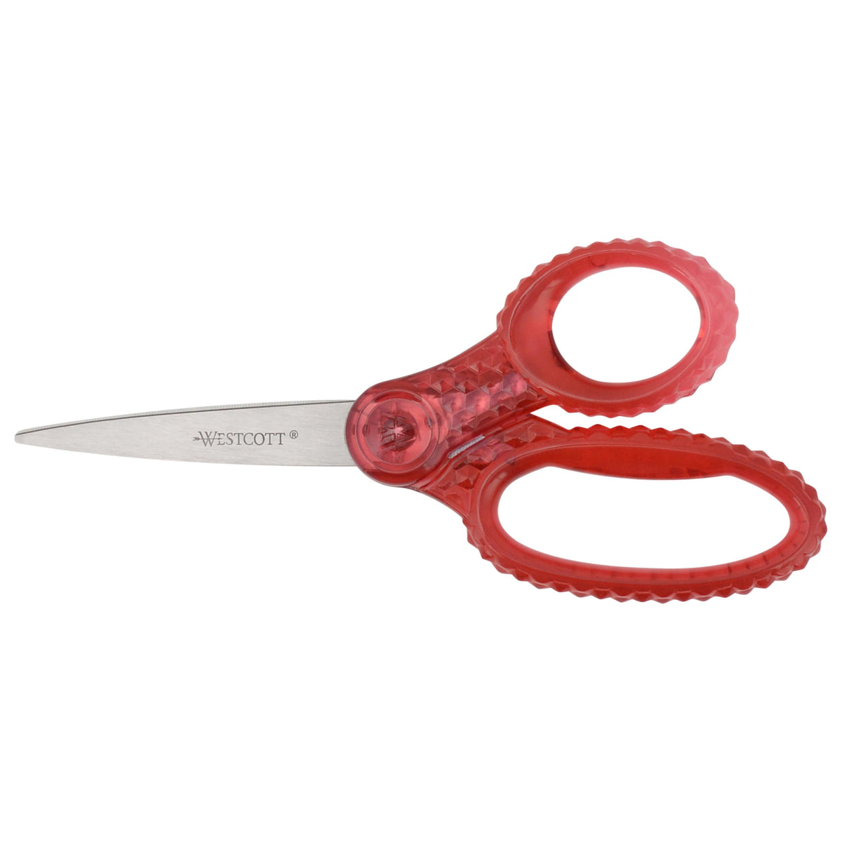 Westcott School Scissors for Kids Ages 12 and Up - Back to School Essentials and Classroom Supplies - 7-Inch Pointed Student Scissors - for Right- or Left-Handed Use - Red/Gray - 2 Pack