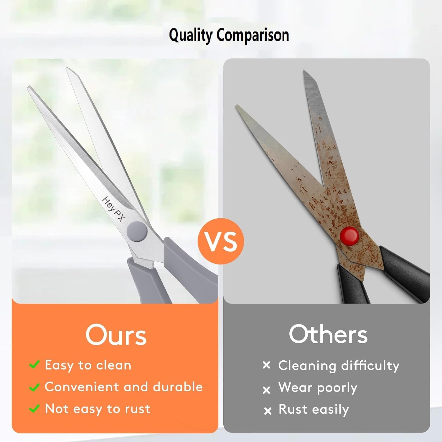 3 Pack 8.5" Stainless Steel Scissors All Purpose for Office School