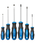 ROTATION 6PC Magnetic Tip Screwdriver Set, 3 Phillips and 3 Flat