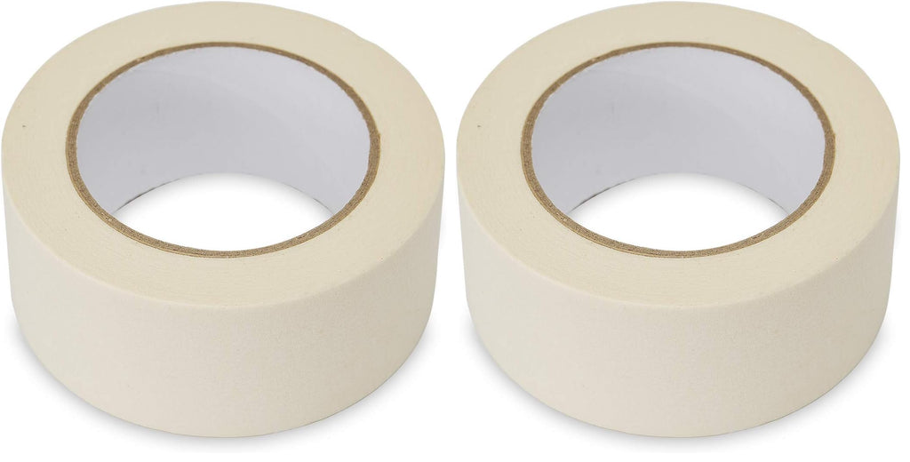 Lichamp Wide Masking Tape 2 inches, 1pc General Purpose Beige Masking Tape White Masking Paper, 1.95 inches x 55 Yards
