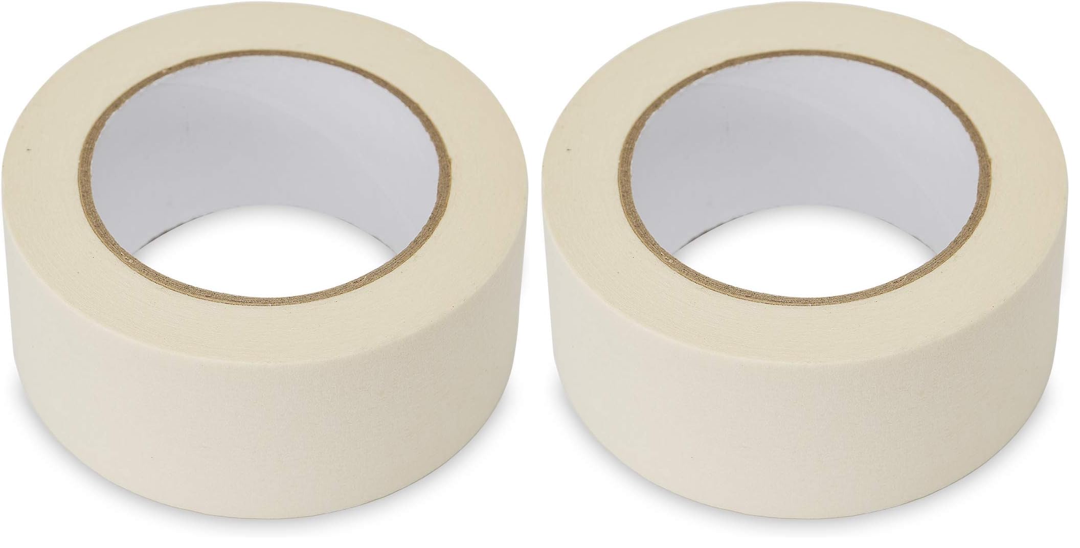 Lichamp Wide Masking Tape 2 inches, 1pc General Purpose Beige Masking Tape White Masking Paper, 1.95 inches x 55 Yards