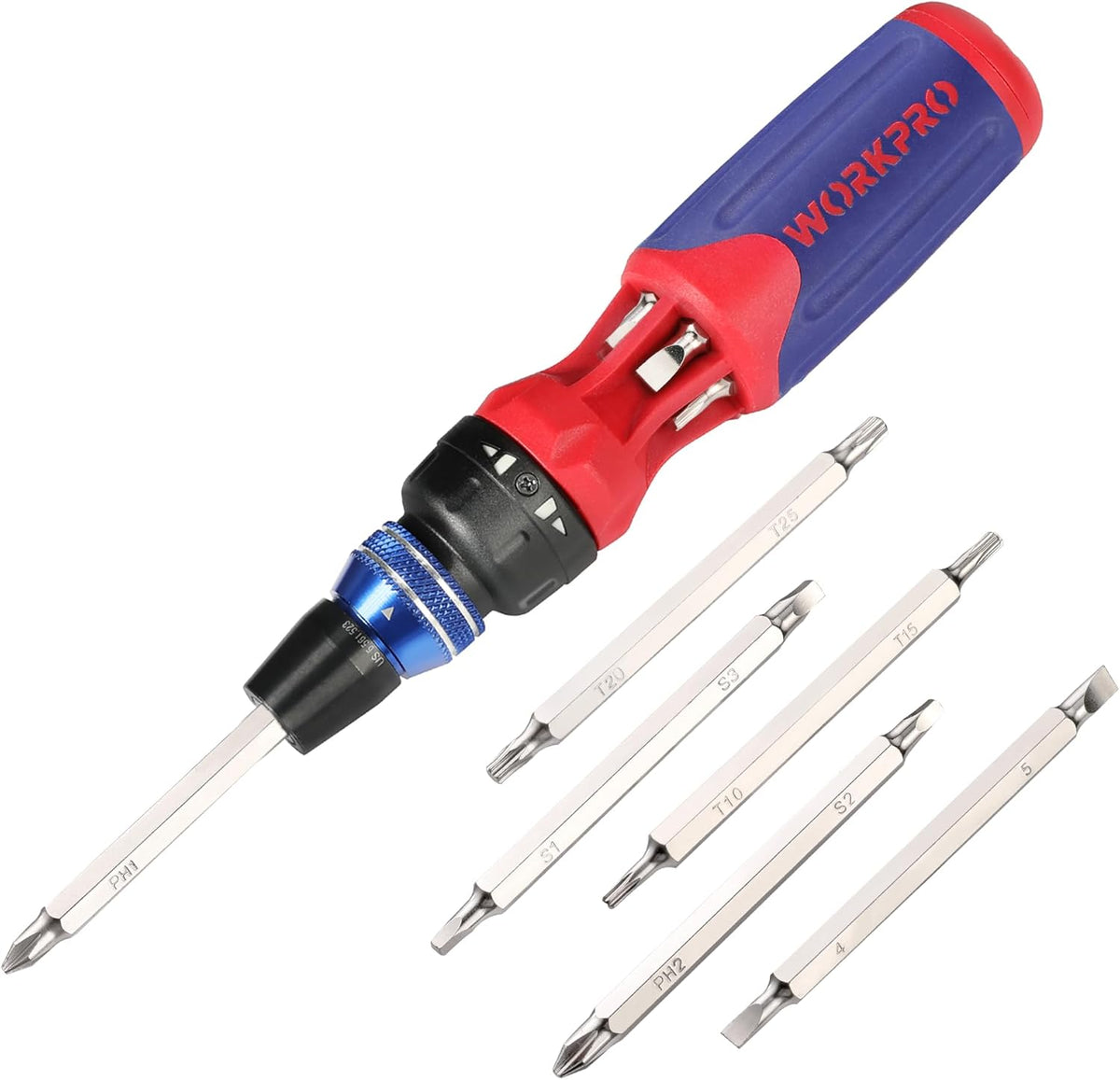 WORKPRO 12-in-1 Ratcheting Multi-Bit Screwdriver Set