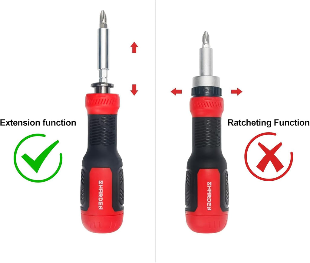SHARDEN 13-in-1 Multi Screw Driver, Adjustable Screwdriver Set Multitool