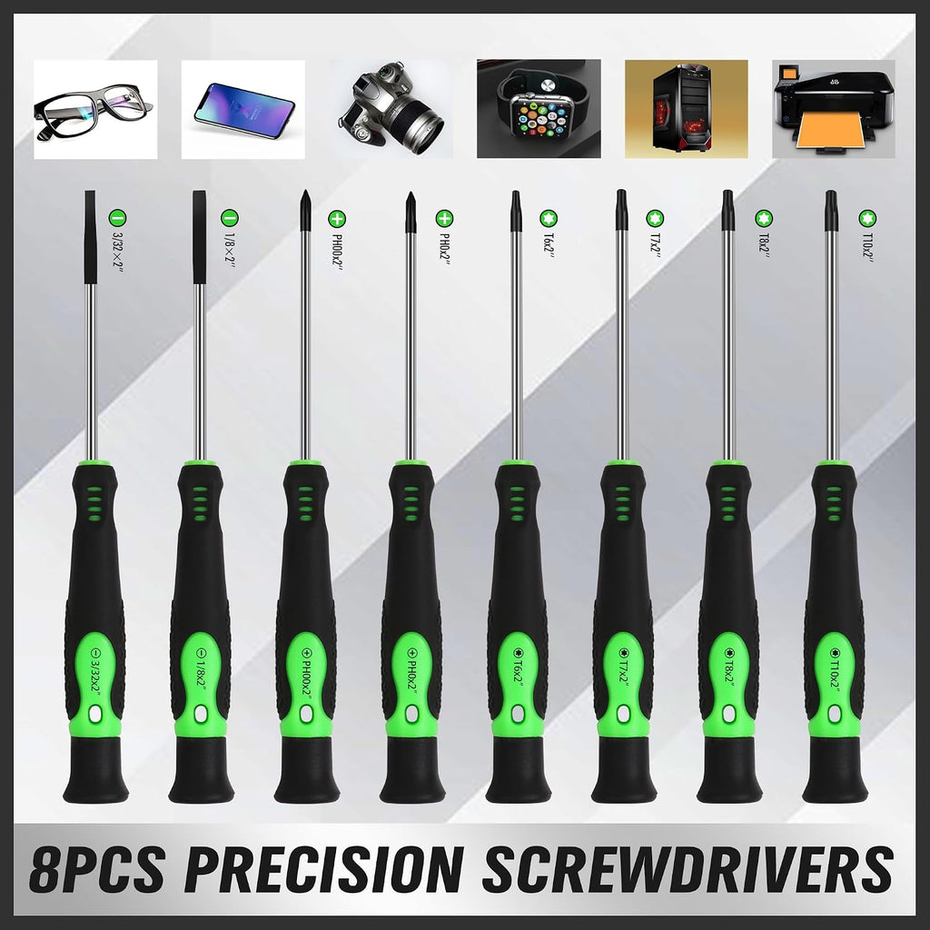118-Piece Magnetic Screwdriver Set with Plastic Racking, Precision Screwdrivers, Magnetizer, Demagnetizer, Nut Drivers, Ratchet Handles, Allen Keys, Sockets & More - DIY Tools & Gift for Men