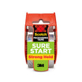 Scotch Sure Start Packing Tape, Clear, Quiet Unwind and Easy Start, Moving Supplies, 1.88 inch x 22.2 Yard, 2 Tape Rolls with Dispensers