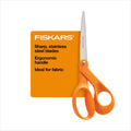 Fiskars 8" Original Orange-Handled Craft & Fabric Scissors, All Purpose