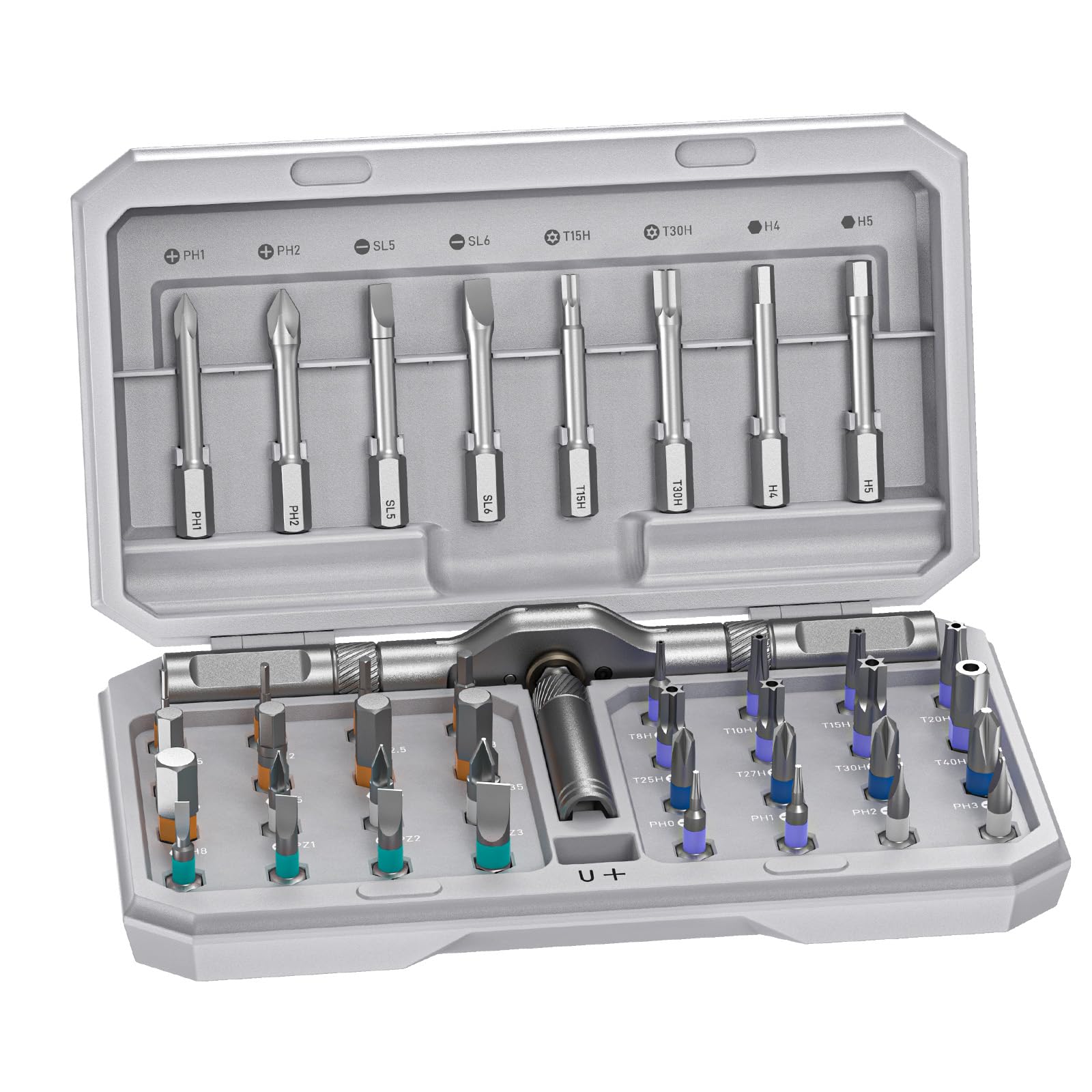 74 in 1 Magnetic Ratchet Screwdriver Set with Detachable T Handle