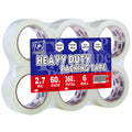 P PERFECTAPE Heavy Duty Packing Tape 6 Rolls, Clear, 2.7 mil, 1.88" x 60Y