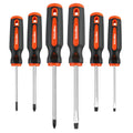 ValueMax 6-Piece Magnetic Screwdriver Set, 3 Phillips and 3 Flat Tip Screwdrivers, Non-slip Handle Screw Driver Set Kit