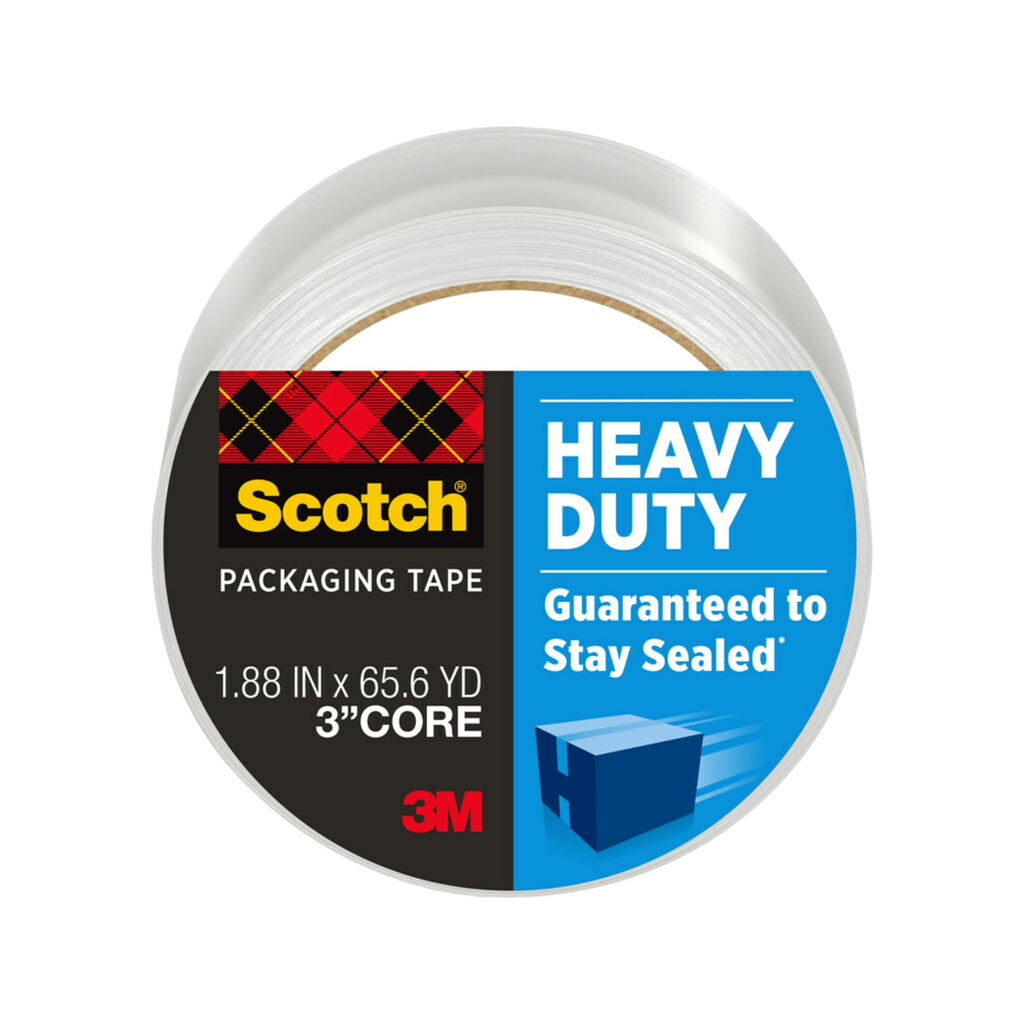 Scotch Heavy Duty Shipping Packing Tape, Clear, 1.88 in. x 65.6 yd.