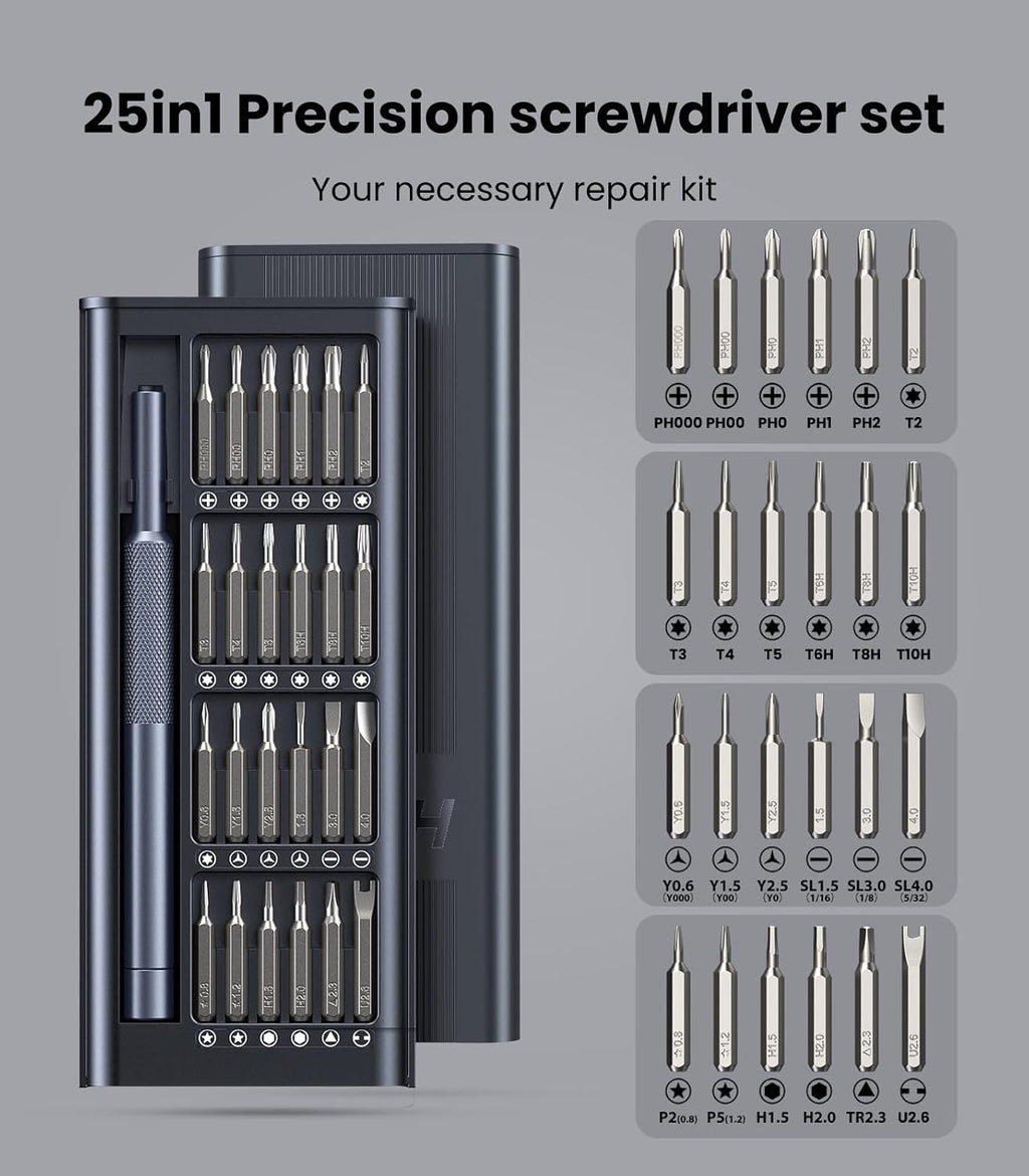 AXTH 25-in-1 Small Precision Screwdriver Set, Professional Mini Repair Tool