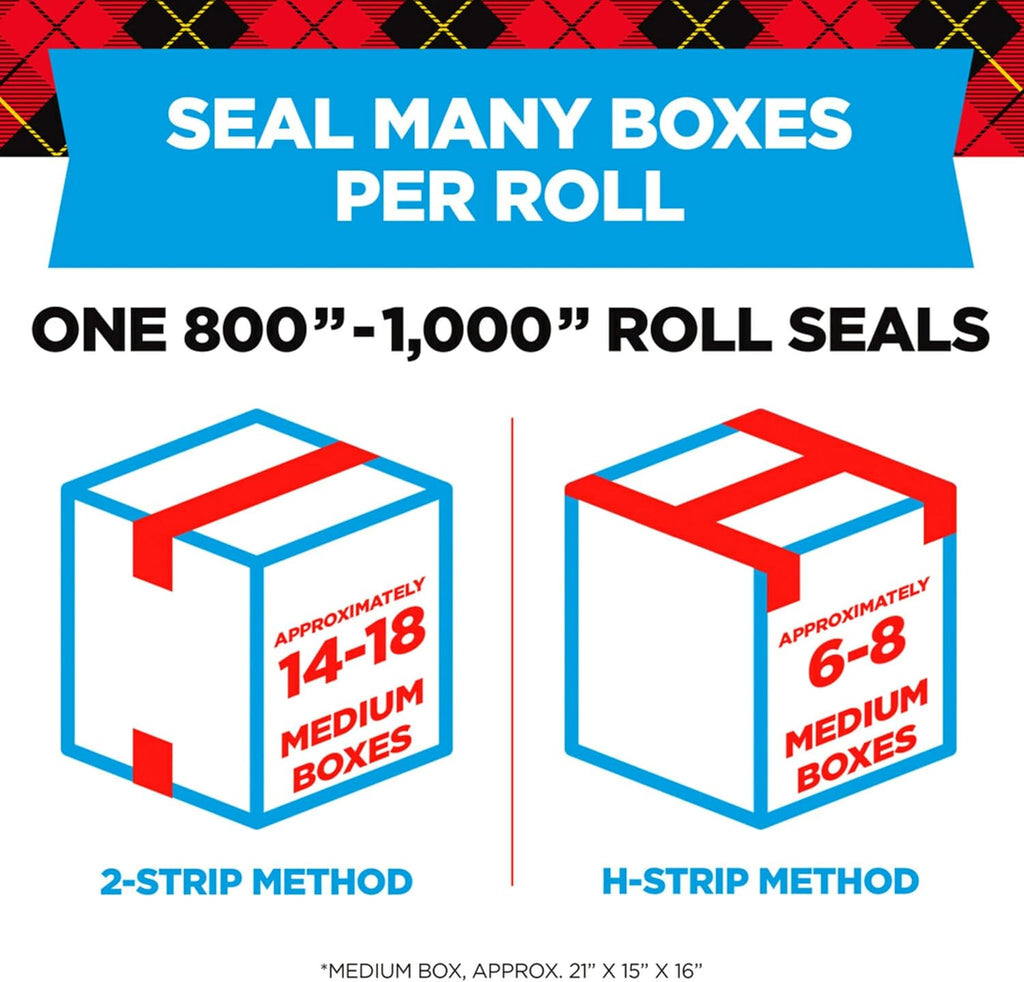 Scotch Heavy Duty Shipping Packaging Tape, 2 x 800 - Clear (3 Tapes) (1, Clear)