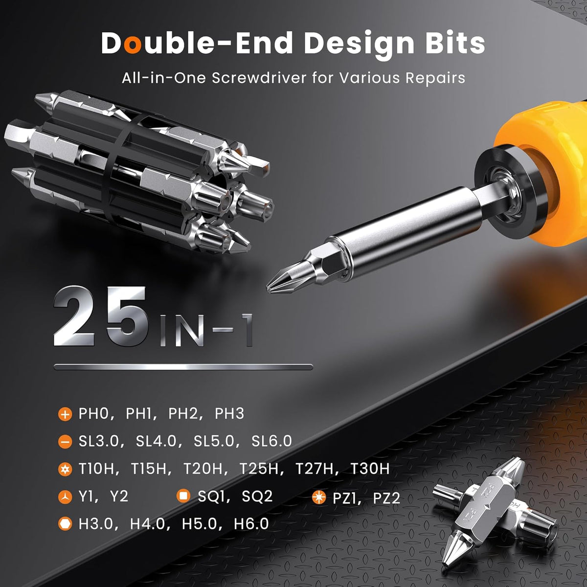 JOREST 25 in 1 Multi Screwdriver Set, Magnetic Screwdriver Multitool